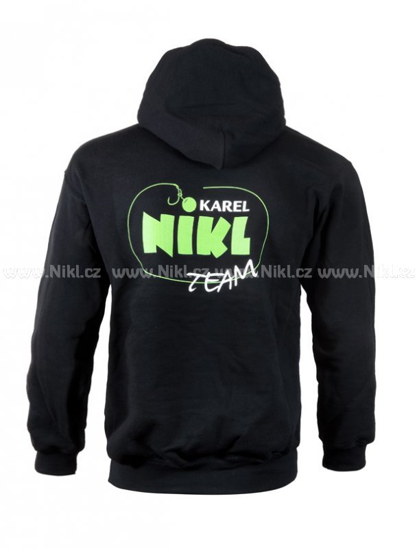 Mikina s kapucí - potisk logo Nikl Team, záda Nikl Team, vel. XL